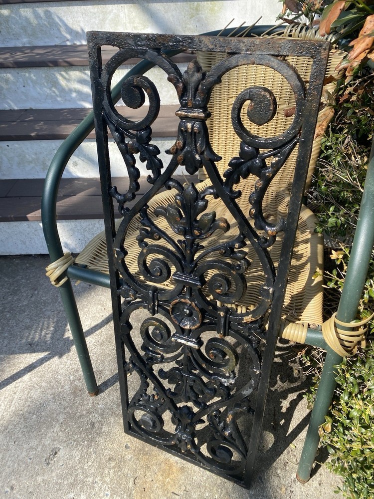 Antique Ornate Cast Iron  Panel  wall decor  Cast Iron Door Mat
