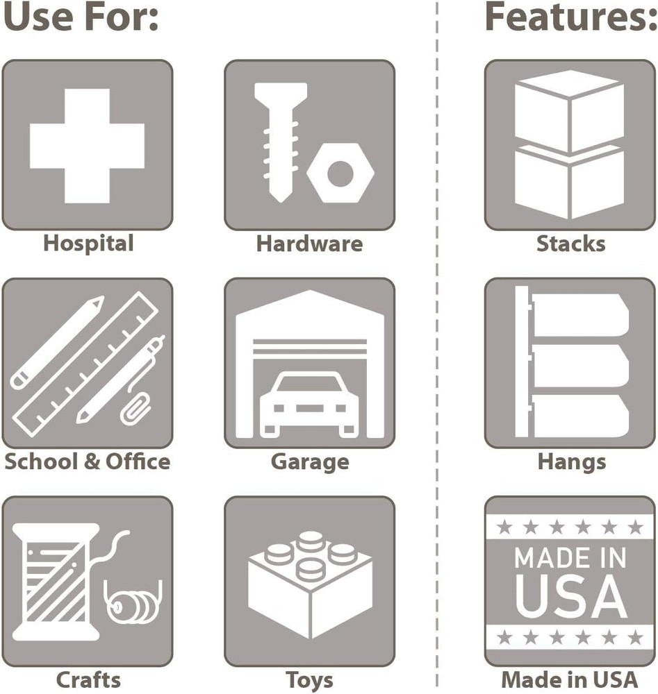 30237 Akrobins Plastic Storage Bins, Space-Saving Stackable Bins for Garage, Pan