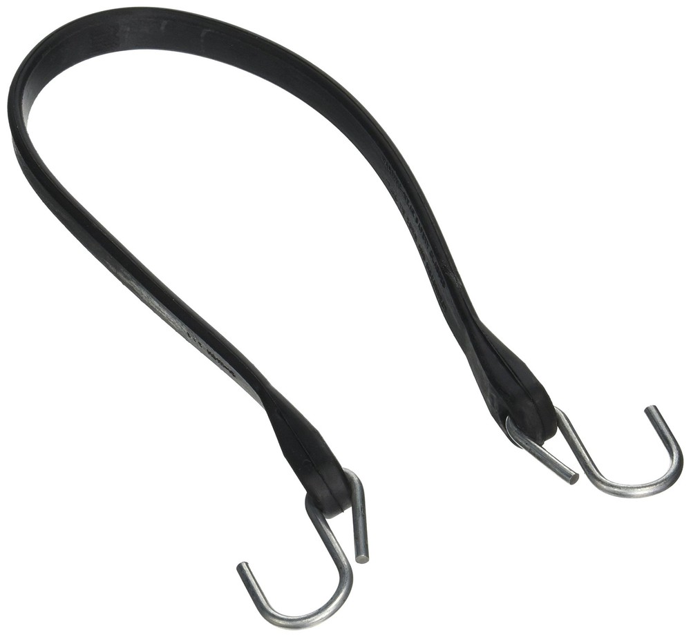Tarp Strap,21" Black Rubber Clear