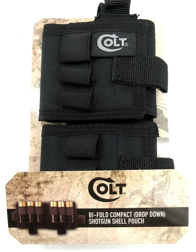 2 PACK! COLT Bi-Fold Compact Drop-Down 19 Shotgun Shell Pouch MOLLE Compatible