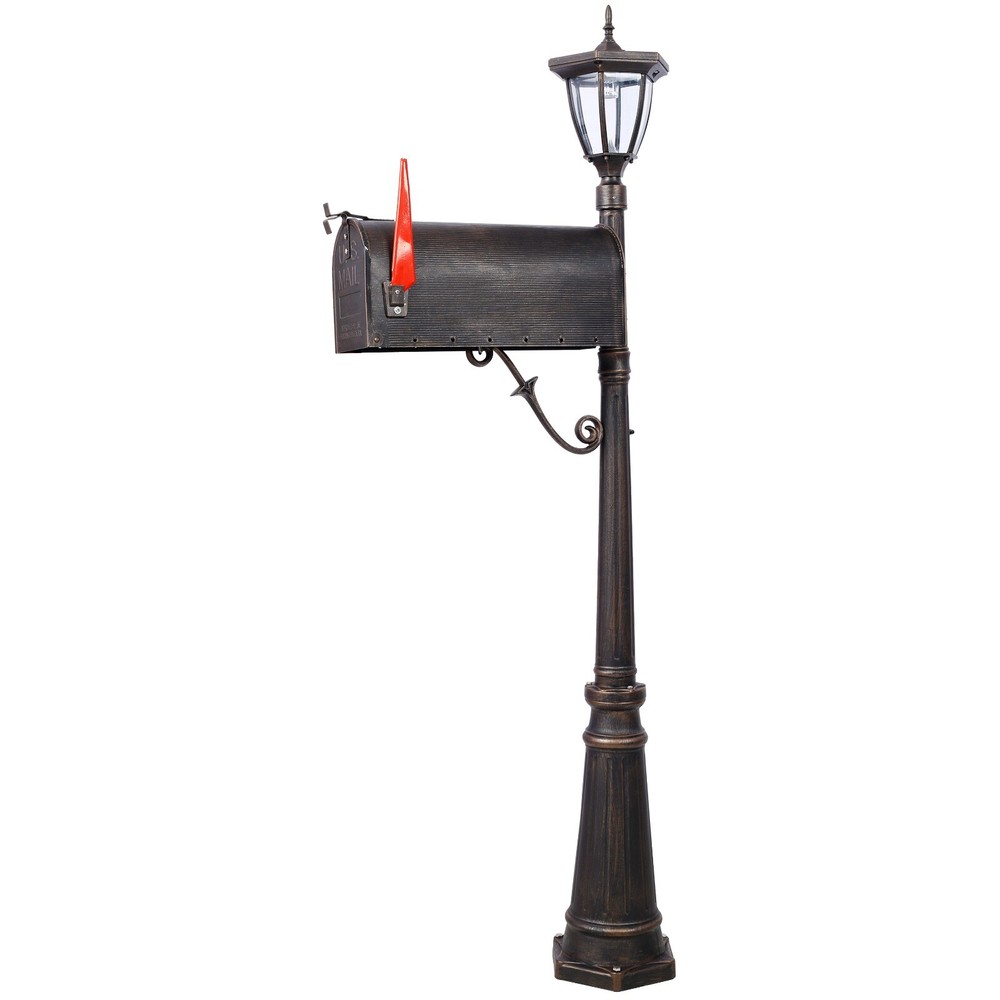 Mailbox/Post Light Combination Kit, Heavy Duty Cast Aluminum Mail Box, Modern