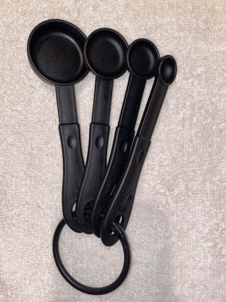 Measuring Cups and Spoons set, 8 piece black