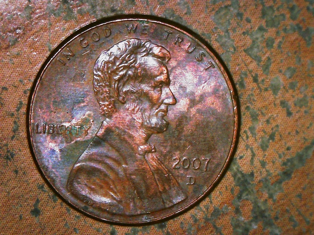 2007 Denver Mint Ugly penny with cool toning