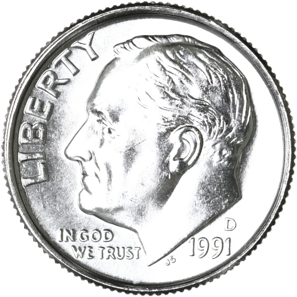 1991 D Roosevelt Dime BU US Coin
