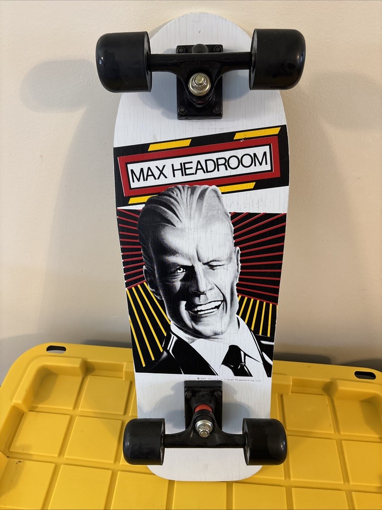 Max Headroom 1987 Chrysalis Visual Programming Skateboard Valterra Max On Wheels