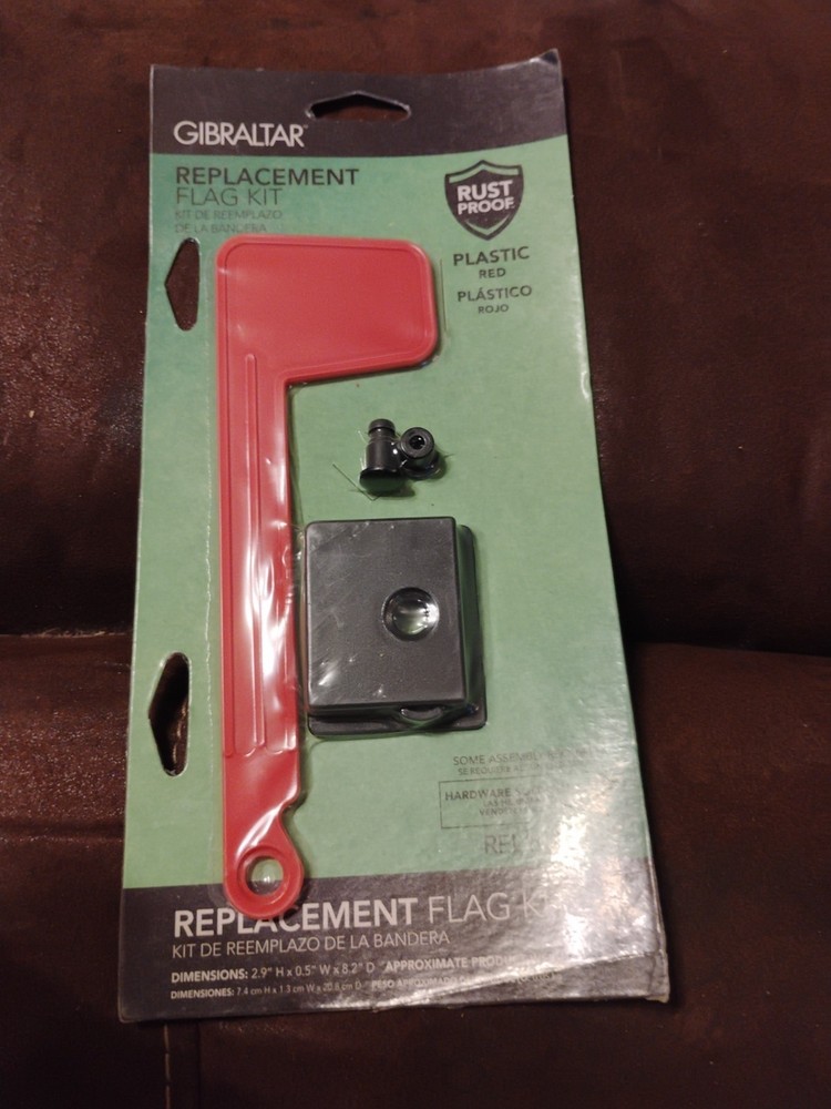 NEW Mailbox Replacement Flag Kit Gibraltar Mailboxes Rust Proof Plastic Red