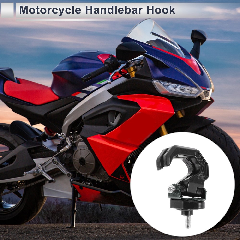 Black Double Aluminum Alloy Motorcycle Hook