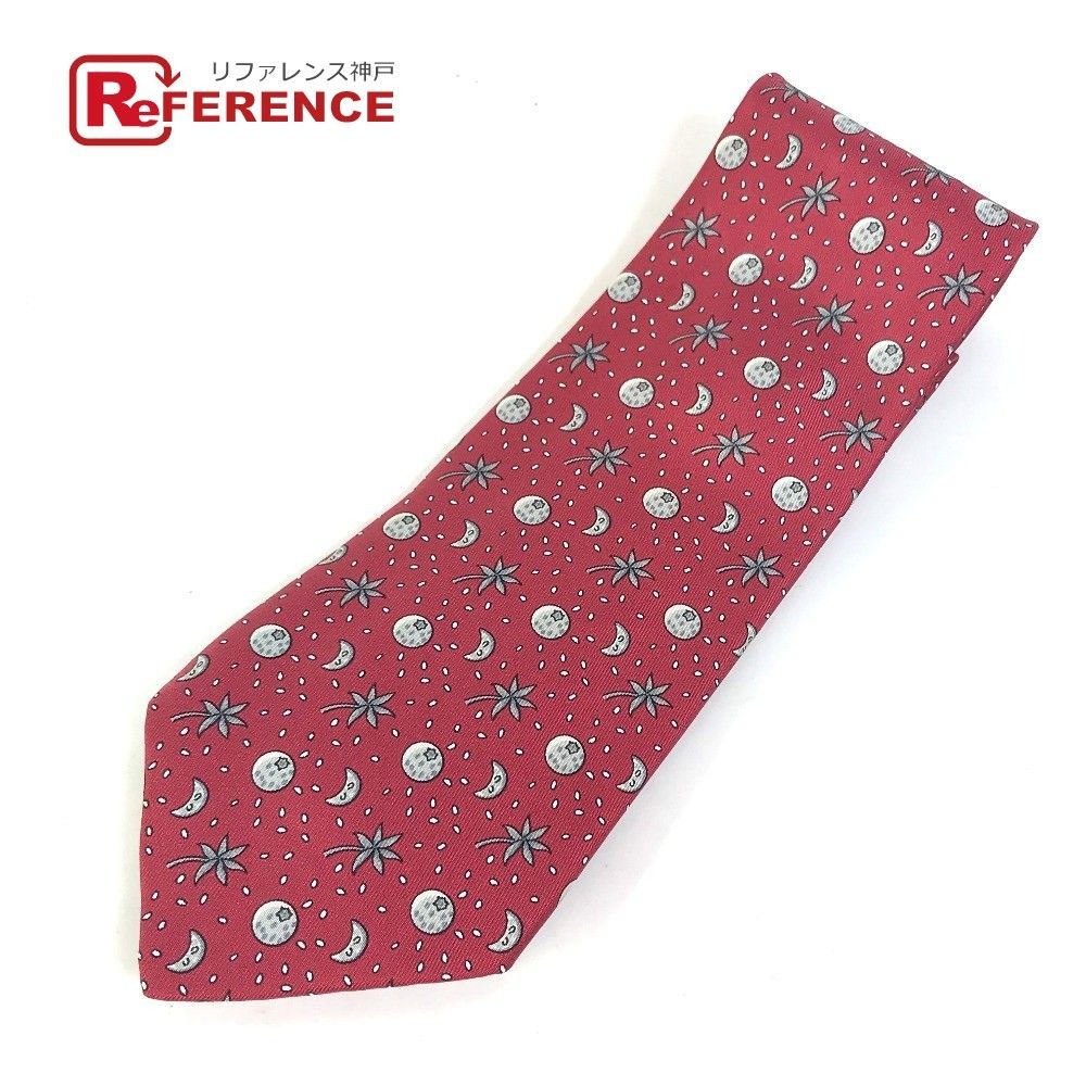HERMES  Tie All Over Pattern Silk