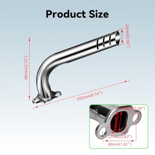 Coleman Mini Silver Header Exhaust Pipe Kit - 212cc 196cc