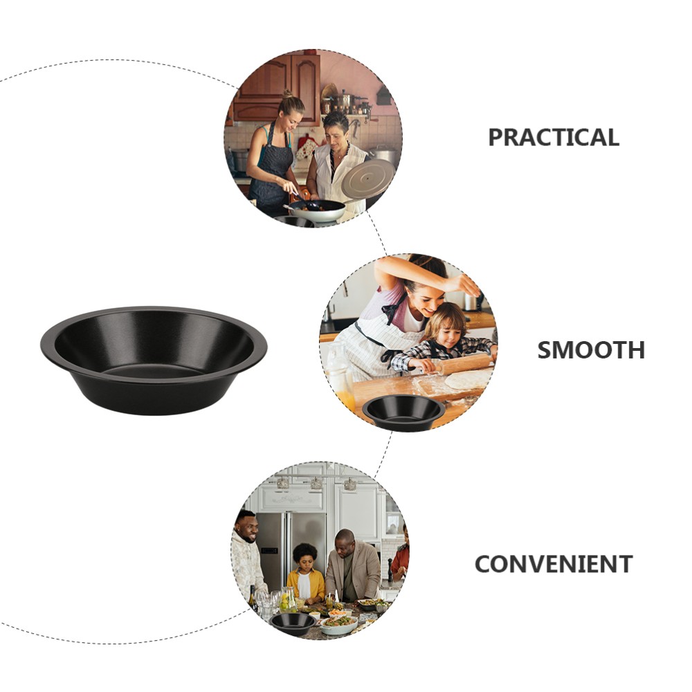 2 Pcs Pizza Baking Tray Bakeware Accessories Plate Non-stick Pan