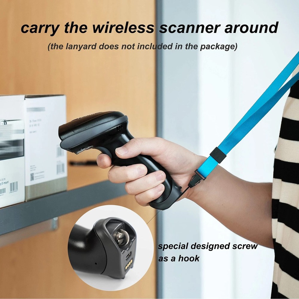 TEEMI TMSL-53CR 2D Bluetooth Barcode Scanner w USB Cradle QR PDF417 Datamatrix