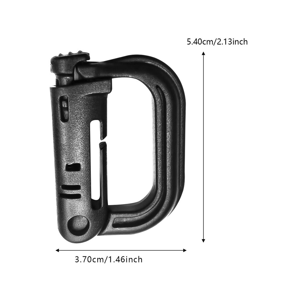 5Pcs Multipurpose DRing Grimloc Locking for Molle Webbing with Zippered Pouch