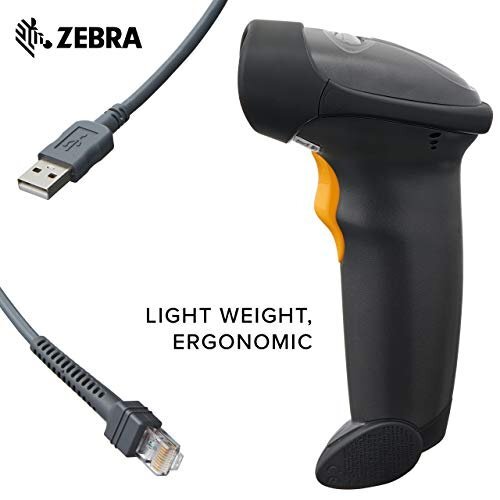 Symbol Zebra LS2208 Series Corded Handheld Standard Range Laser Scanner Kit...