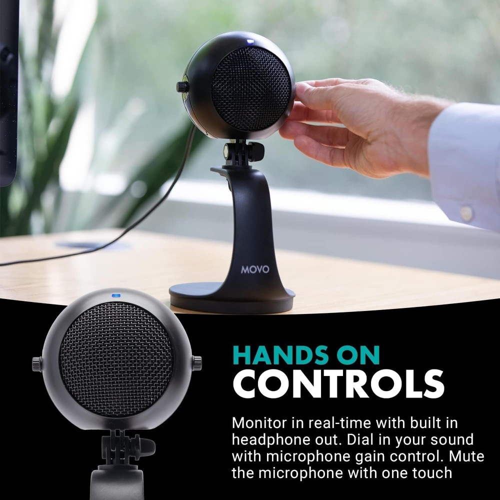 Cardioid USB Desktop Microphone - Versatile for Streaming, Gaming & Conferencing