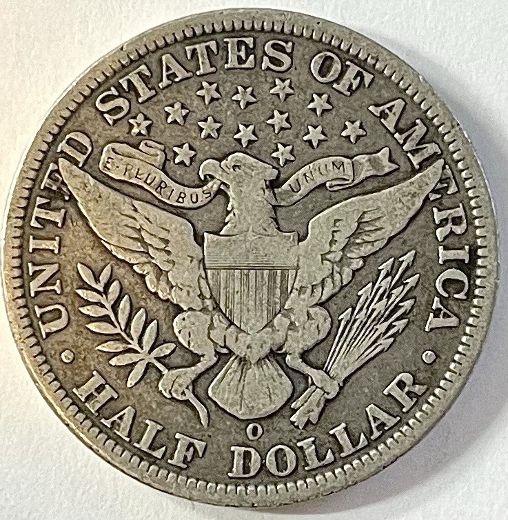 1900 O BARBER HALF DOLLAR VF DETAILS