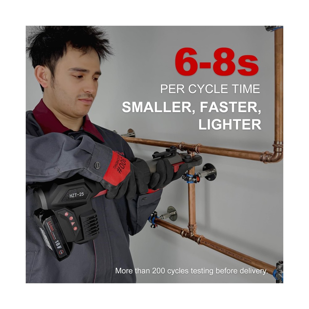 MINI Propress Tool for Copper Pipe, Battery Powered Pro Press Copper Crimper ...