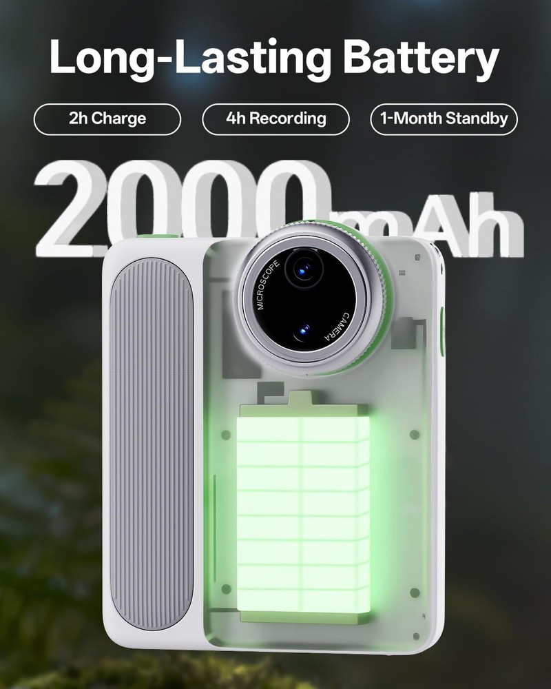 LiTTPOPO MicroCam X1 4K Digital Camera with 400X Microscope