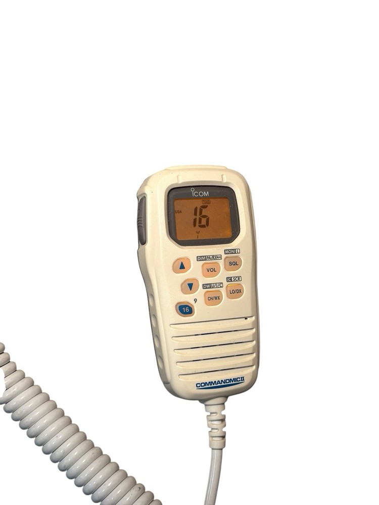 ICOM CommandMic II White Vhf Radio Tested