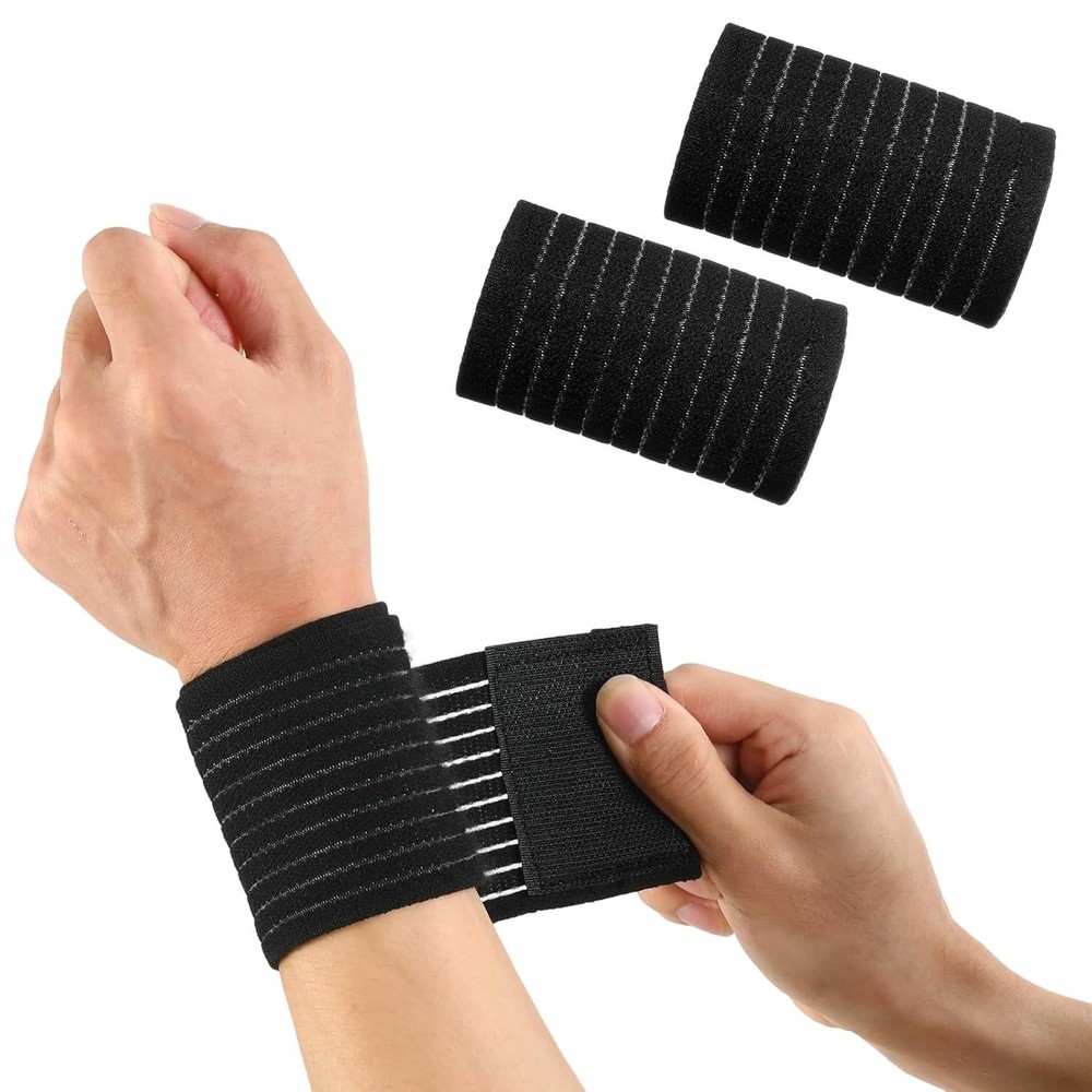 4 Pcs Elastic Wrist Straps Wrist Compression Bandage Wrist Wraps Adjustable B...