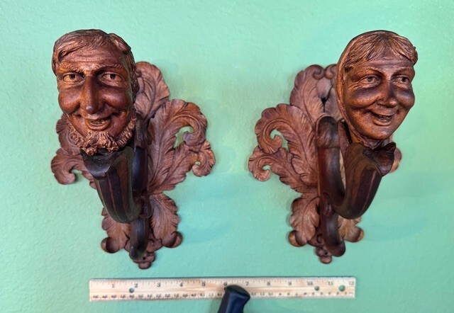 Architectural Carved Heads COAT HOOKS