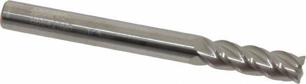 Accupro 1/4" Diam 4 Flute Single End Solid Carbide 0.02" Corner Radius End Mi...