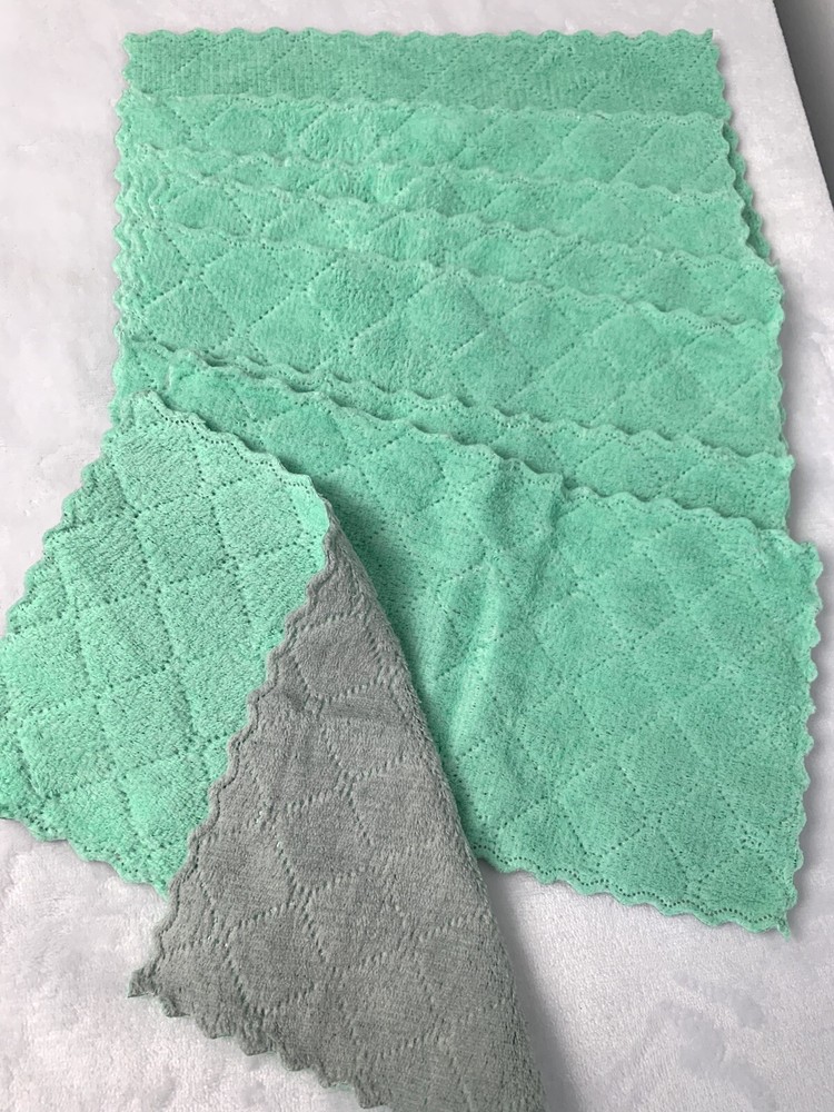 Set Of 8 Microfiber Cleaning Cloths, Double Sided And Reusable