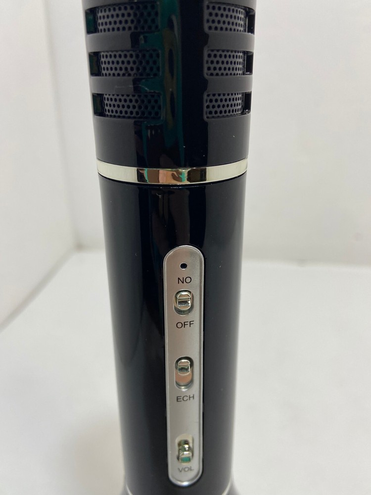 🐞 BLACK KIDS KARAOKE MICROPHONE WIRELESS BLUETOOTH WORKS EUC - N4