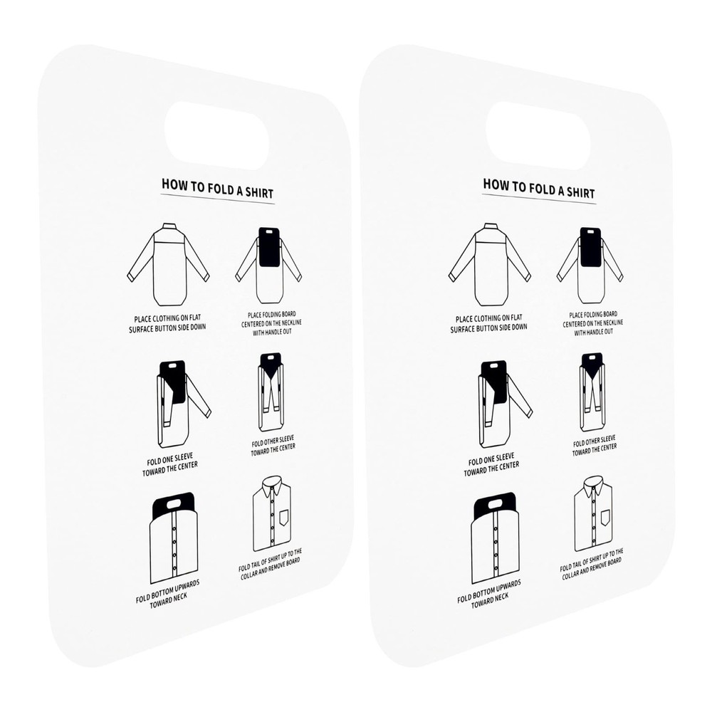2pcs Shirt Folding Board Clothes Folder Pp Laundry Folding Tool for Home Use ...