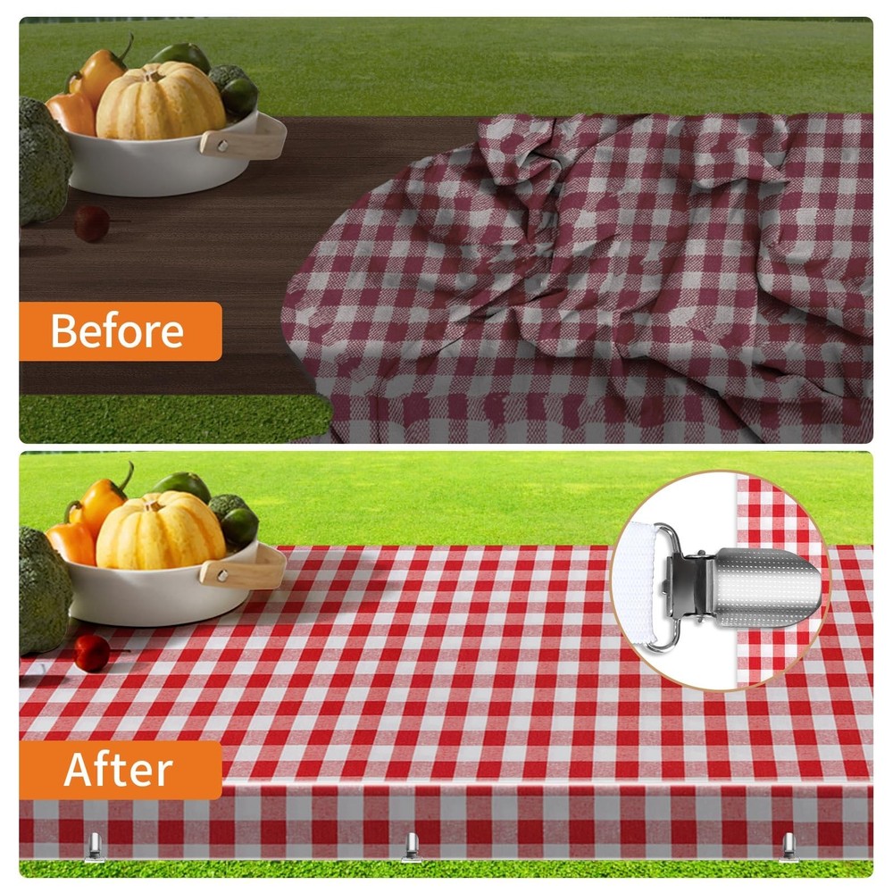 Table Cloth Holder Clips Hidden Straps 5 Pack,Adjustable Elasticity Picnic Ta...