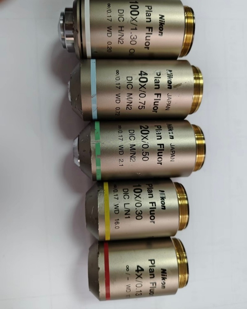 Nikon DIC Microscope objective Plan Fluor 4/10/20/40/100 Infinity suit