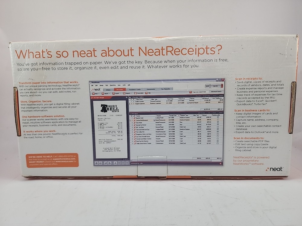 Neat Receipts Mobile Scanner + Digital Filing System Complete