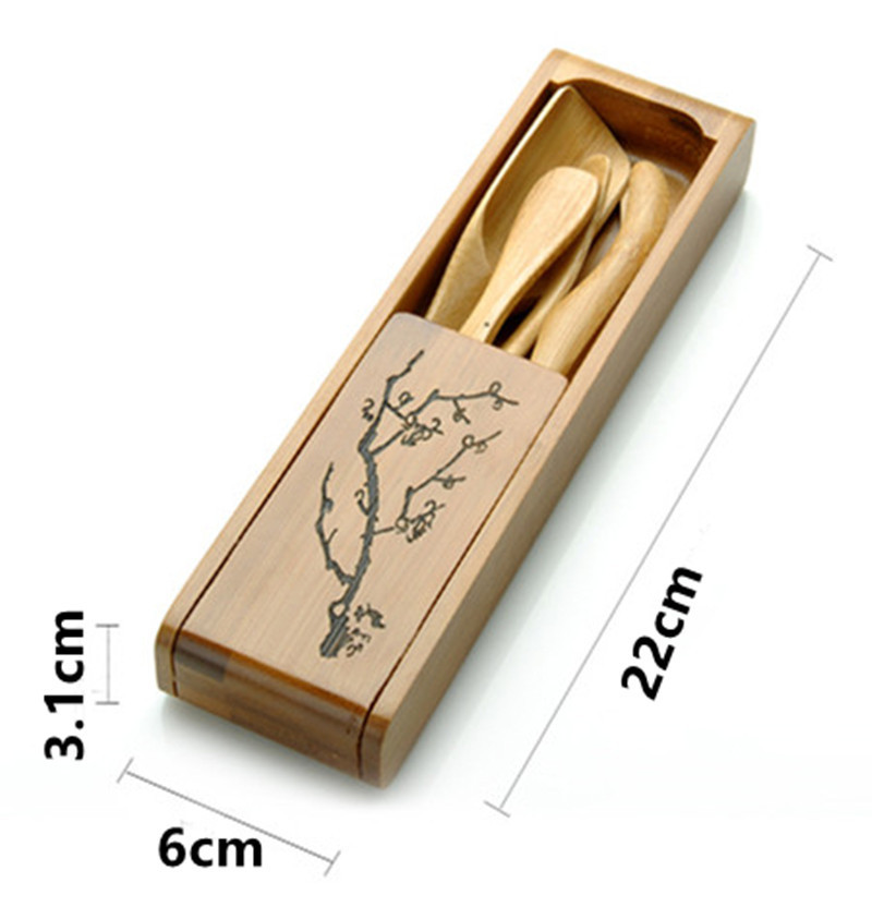 Tea Spoon Kit Box Folding Tea Tool Tea Needle Set Degrees Rotation Clean Clip