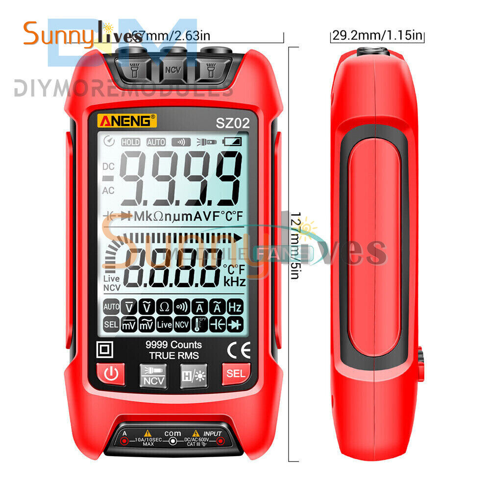 Digital Multimeter Voltmeter Resistance Capacitance Temp Transistor Tester Meter