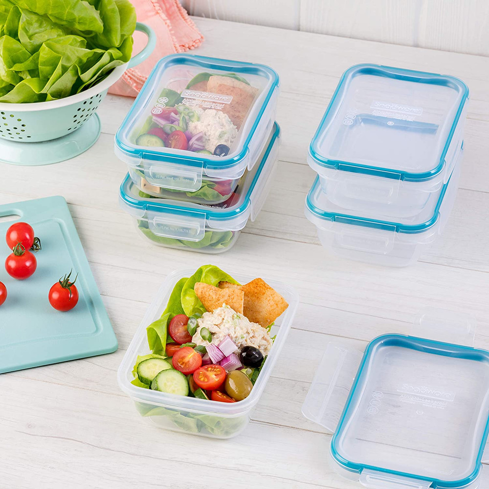 Snapware Total Solution 5-Pack (3-Cup) Plastic Food Storage Containers Set, Leak