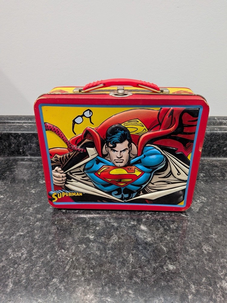 SUPERMAN TIN LUNCH BOX, VINTAGE 2000