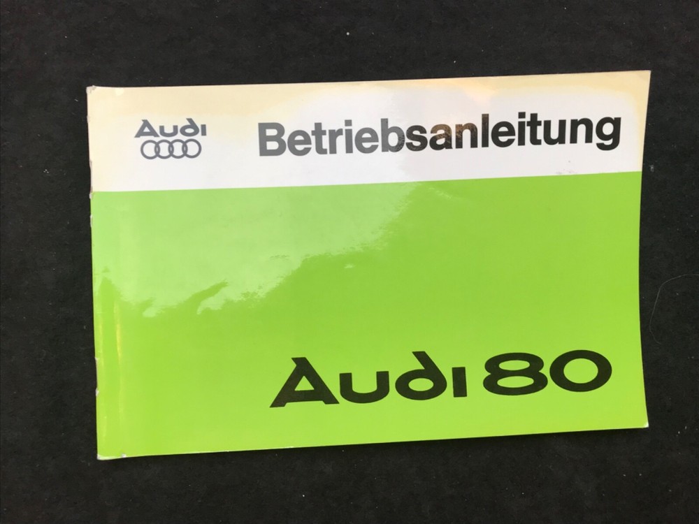 Owners Manual Audi 80 August 1977