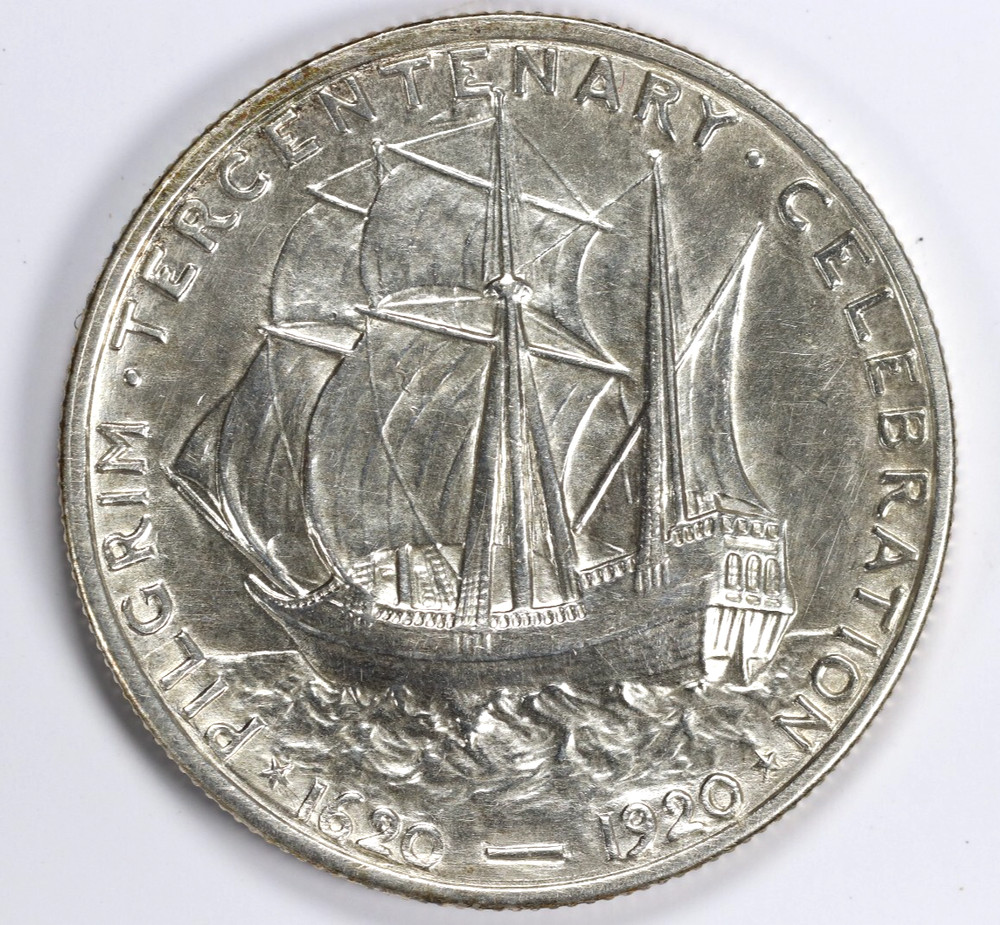 1920 Pilgrim Tercentenary Commemorative Half Dollar 50C