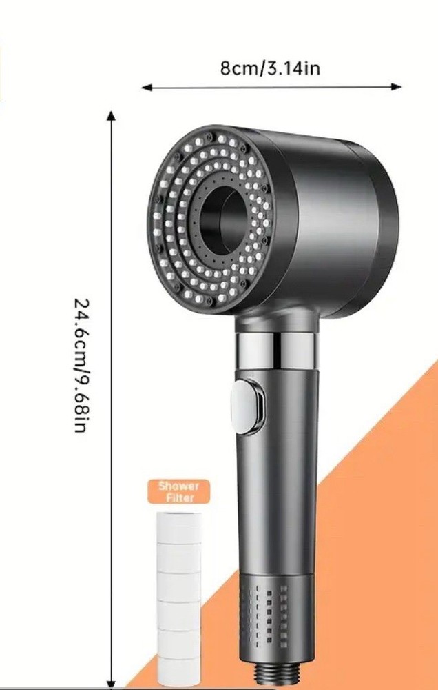 Filtered Shower Head in Sky Blue