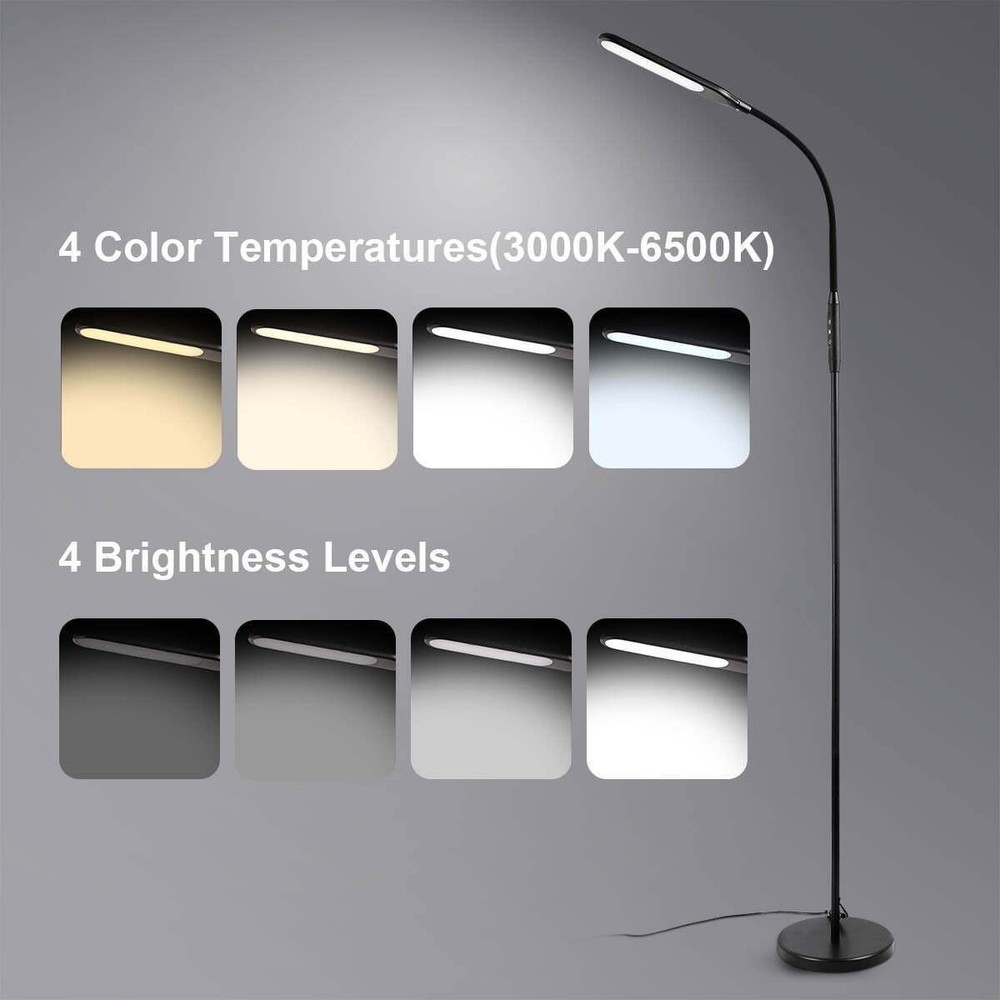 71" LED Floor Lamp Light W/ 4 CCT Settings 4 Brightness Versatile Dorm Office