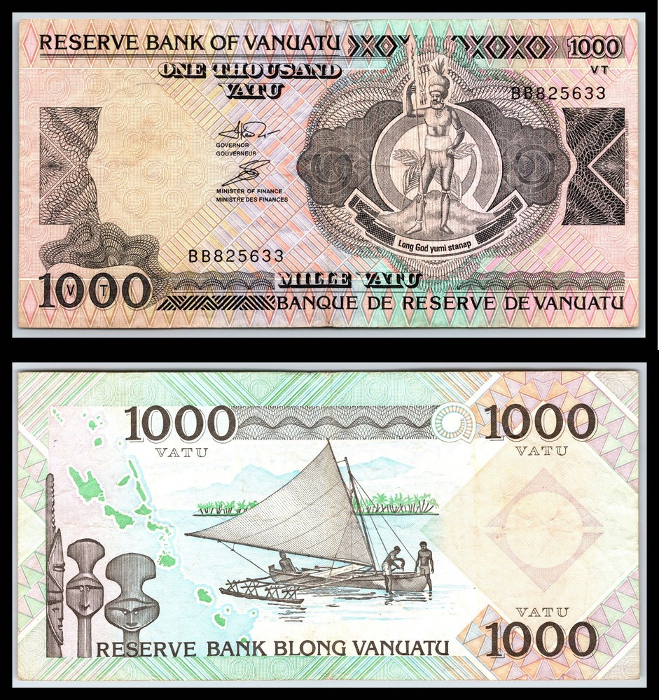 1982 Vanuatu 1000 One Thousand Vatu FIRST PREFIX AA
