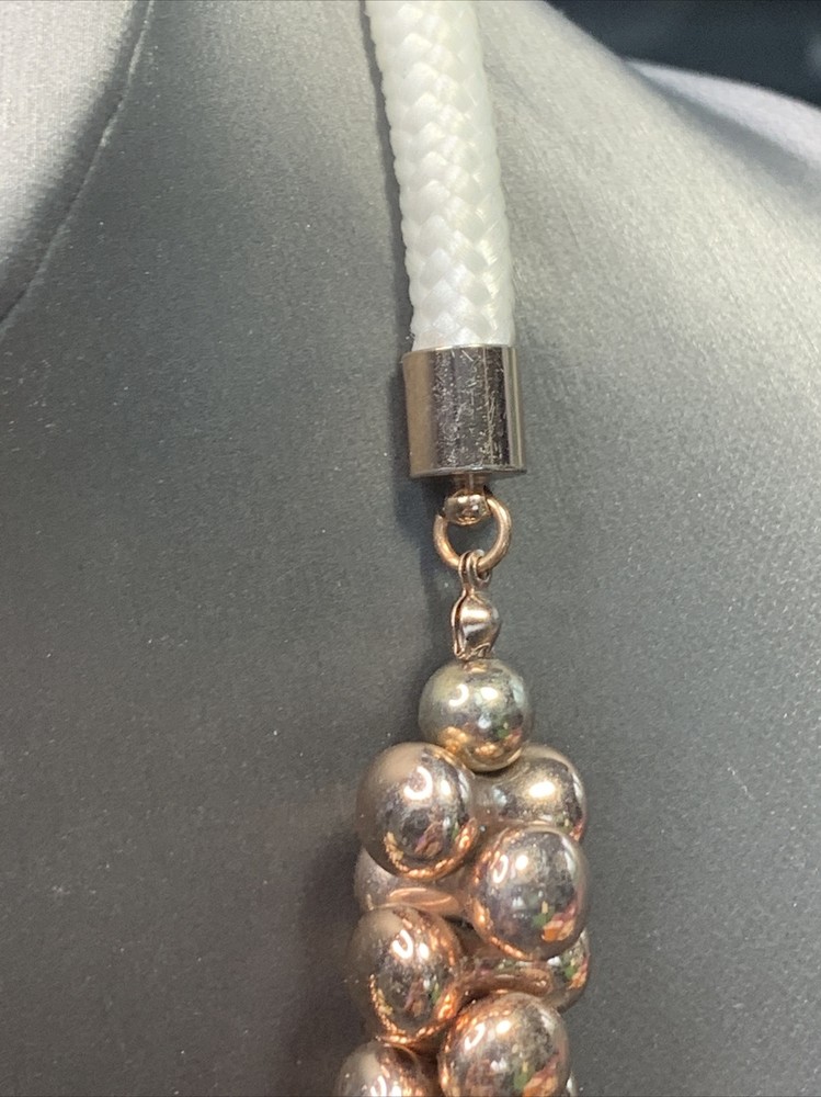 Bohemian Funky Coppertone Statement Beaded necklace 18”