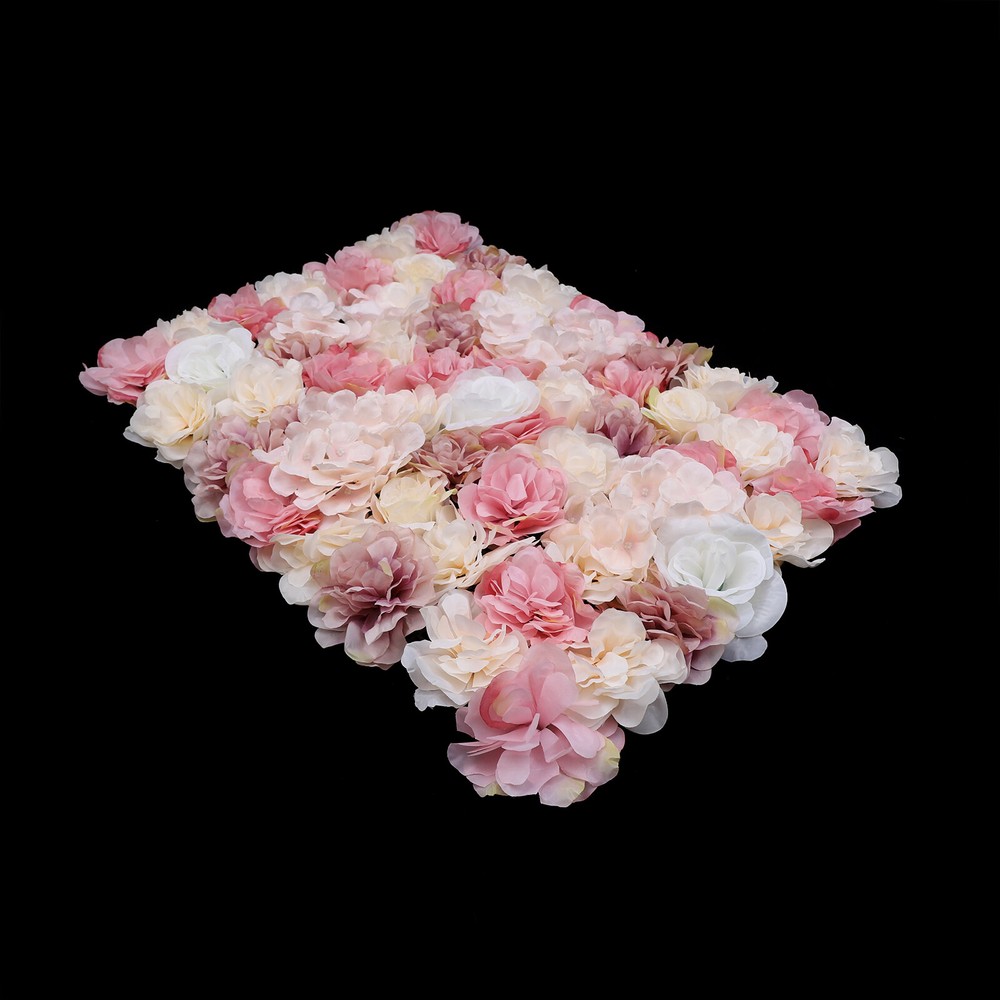 12pcs Artificial Flower Wall Panel SPlastic Wedding Backdrop Decor 16''x24''