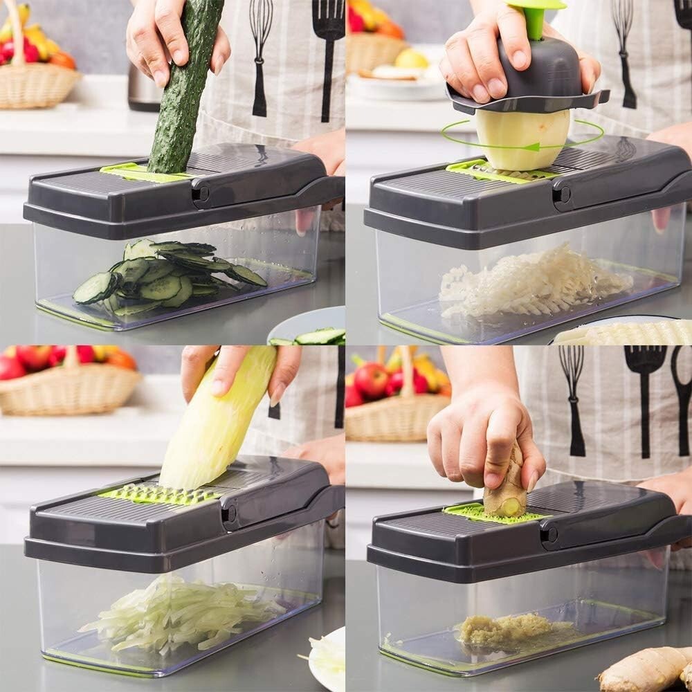 Cutter Chopper Vegetable and Fruit Slicer Pro 12 In 1 Multi Function Mandoline