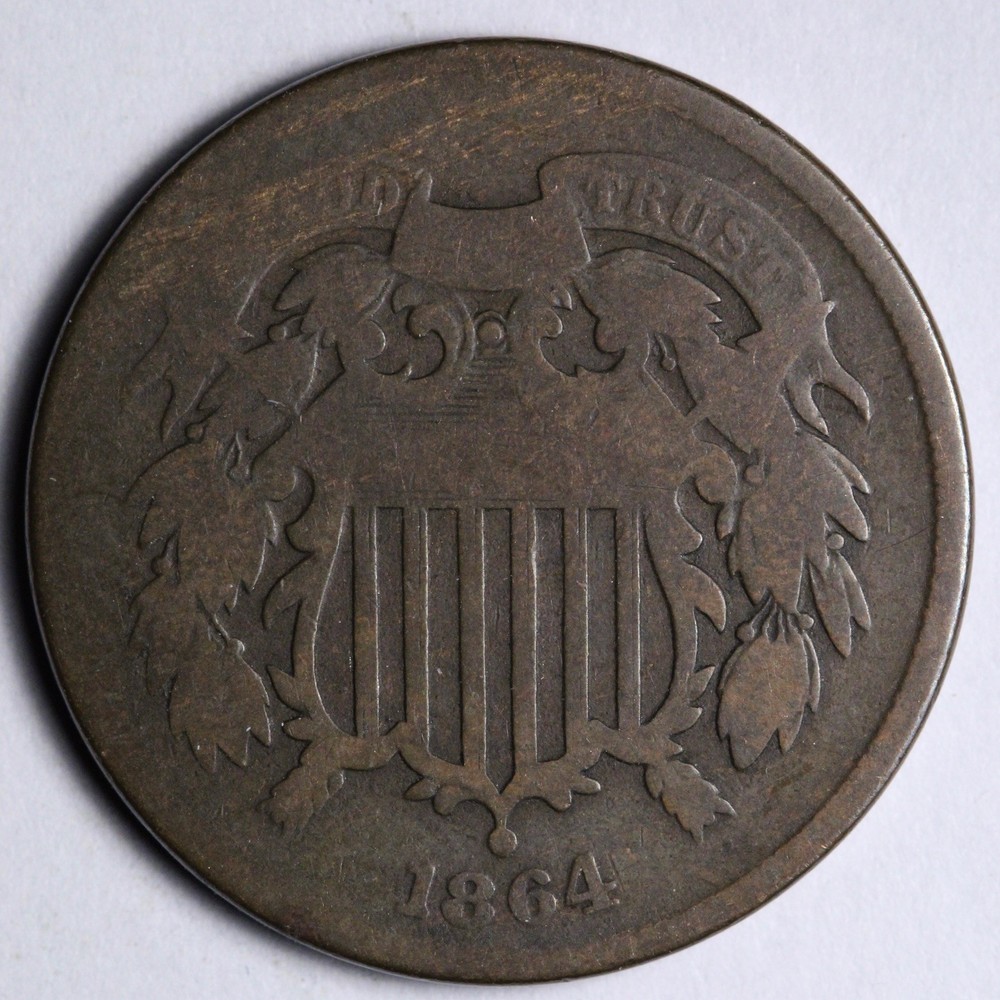 1864 LM Two Cent Piece VG E168 DSCA