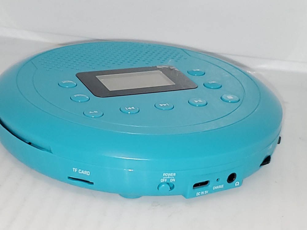 Monodeal Portable Rechargeable Personal Compact Disc CD Player MD-109B Blue.