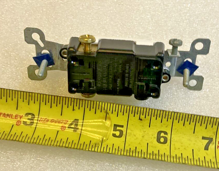 Eagle Cooper Ivory INDUSTRIAL Framed Toggle Wall Light Switch 15A Bulk 1223-1