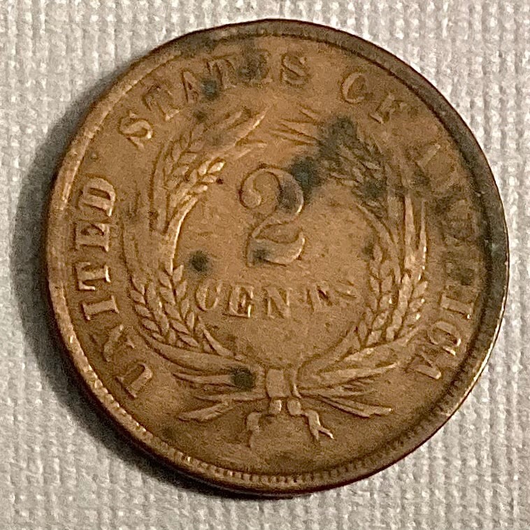 1865 US Two Cents cd -