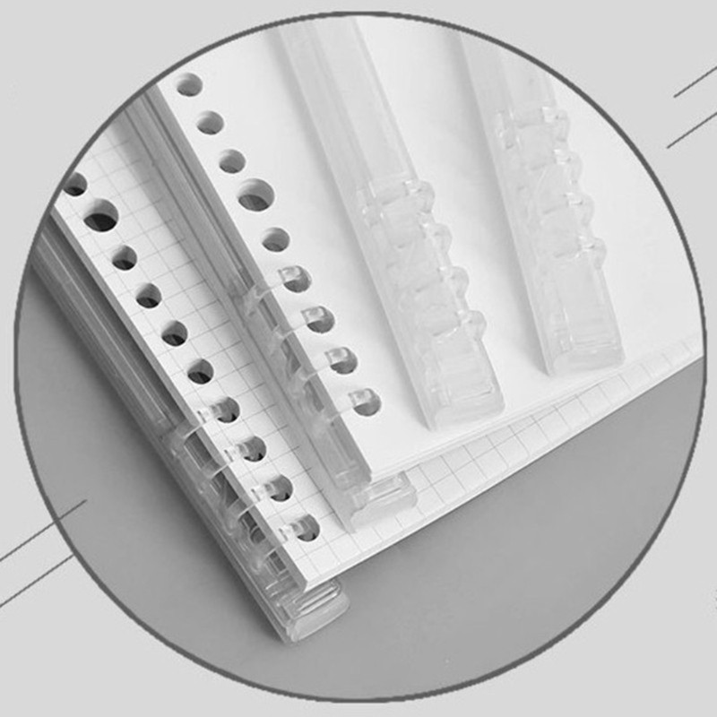 20 Ring Transparent Plastic Binding Comb 0.38 Inch Diameter 80 Sheet Capacity