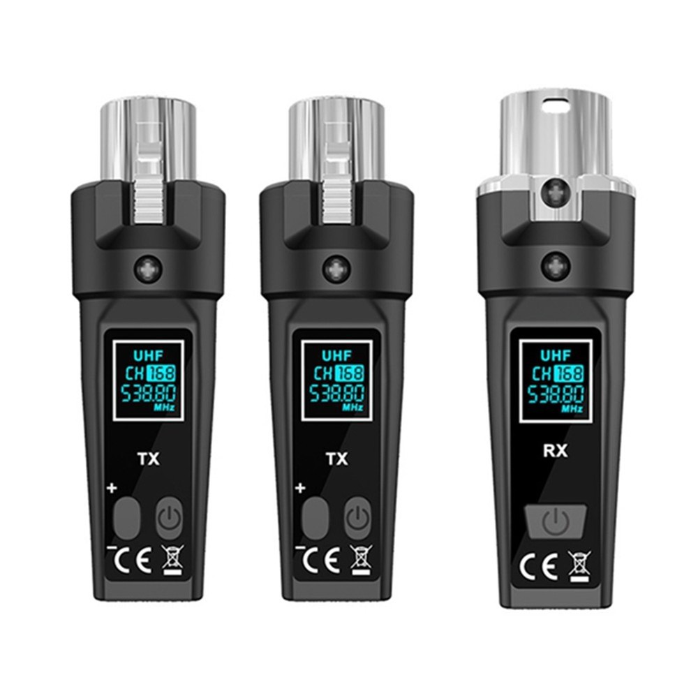 UHF  Microphone System Adapter XLR Transmitter and Receiver for Dynamic2373