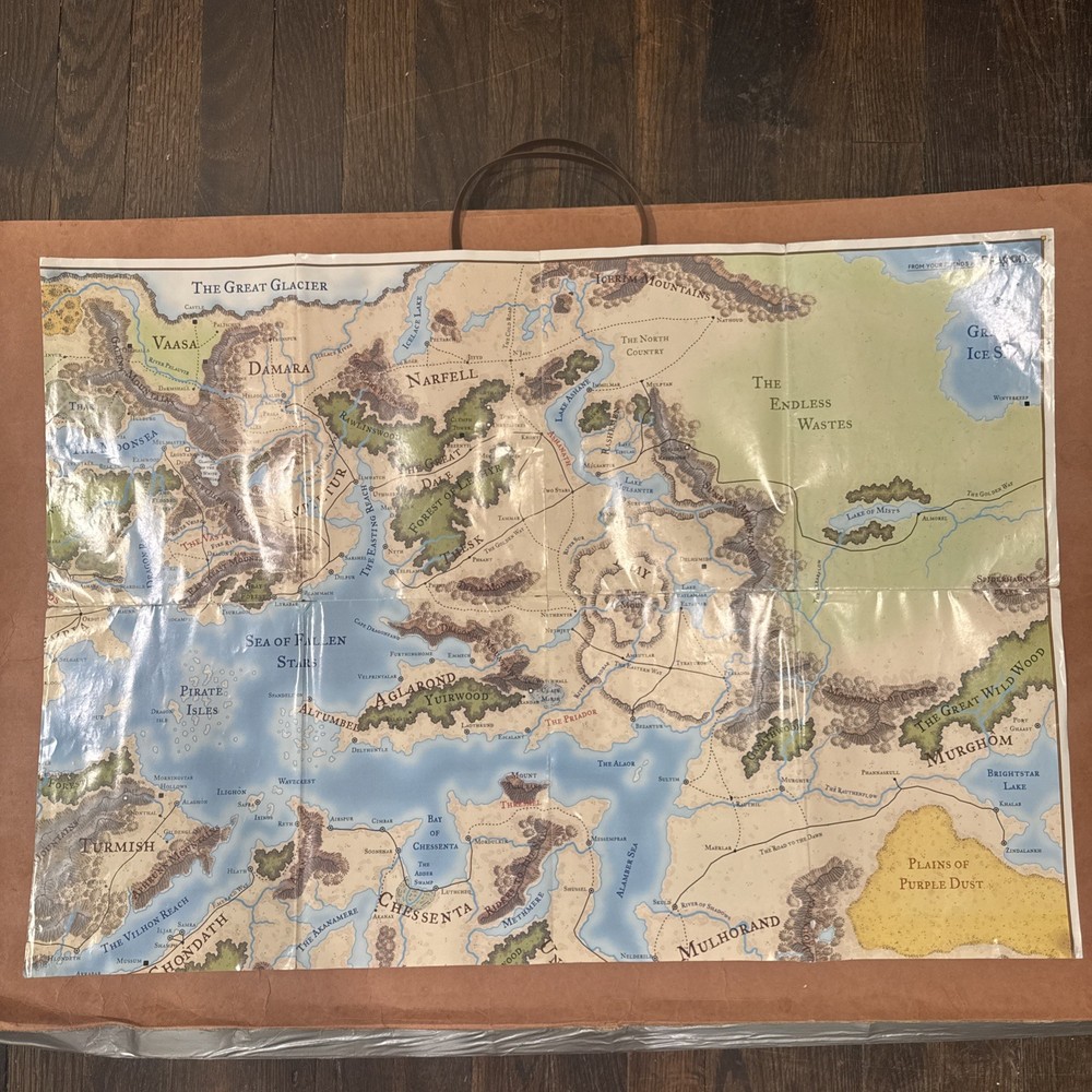 Forgotten Realms Map of Faerun (Upper Right) - AD&D D&D Foldout
